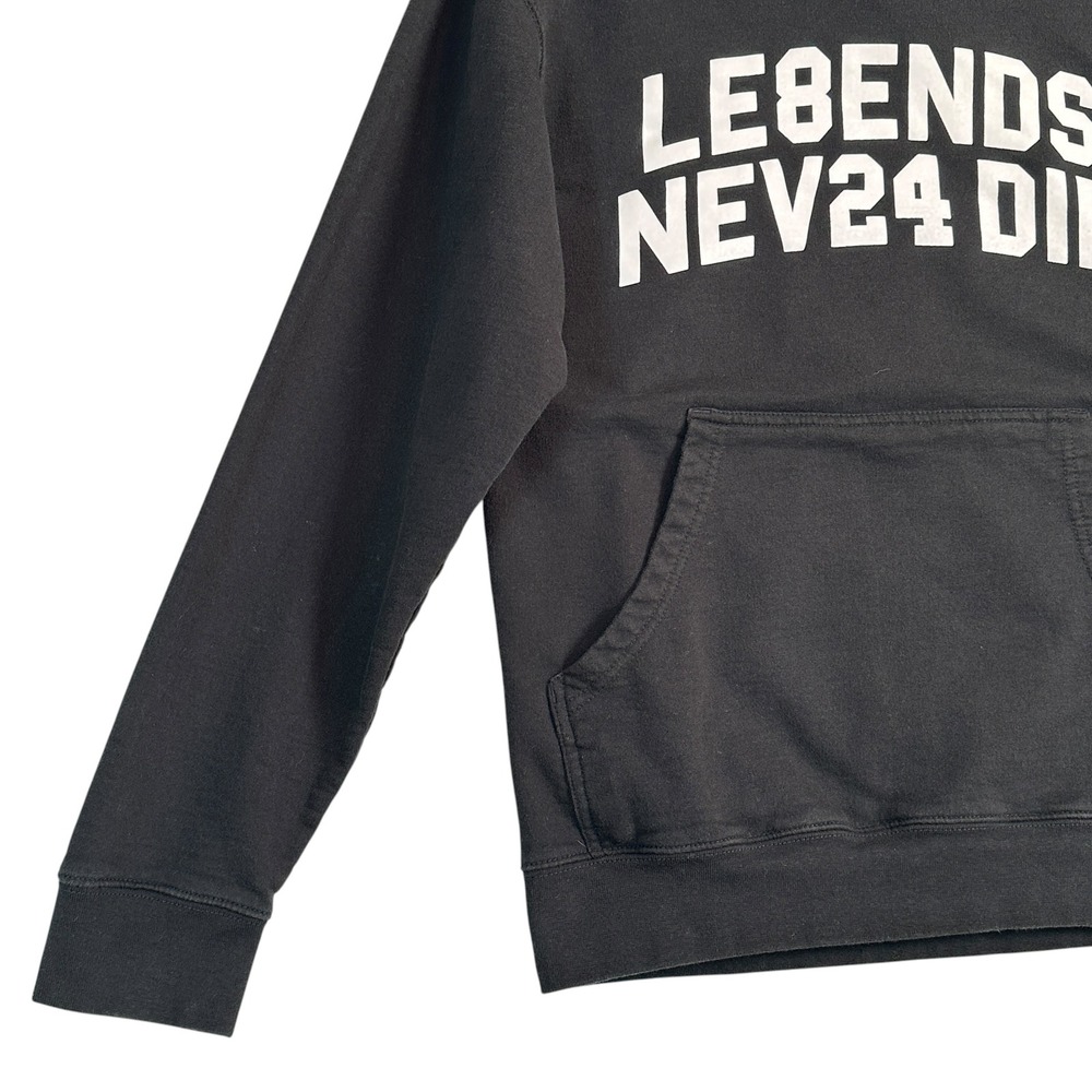 Kobe Bryant Hoodie Pullover S Cotton Black Graphic Legends Never Die 24 - Picture 5 of 12